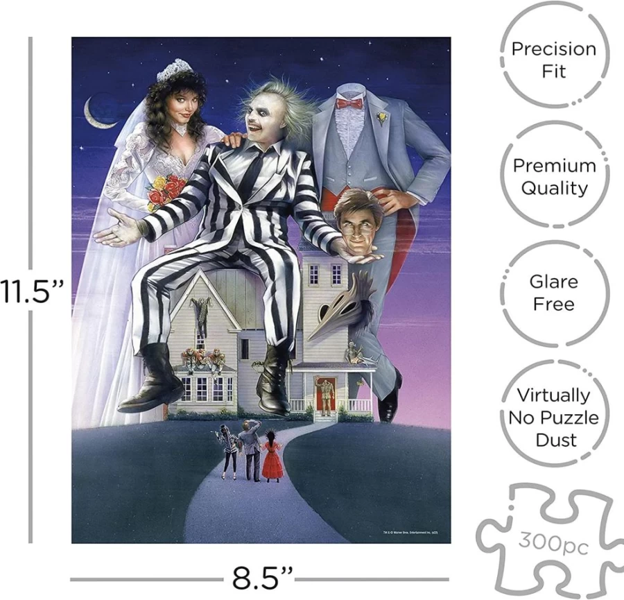 "Toynk Beetlejuice 300-Piece VHS Jigsaw Puzzle for Adults and Collectors"