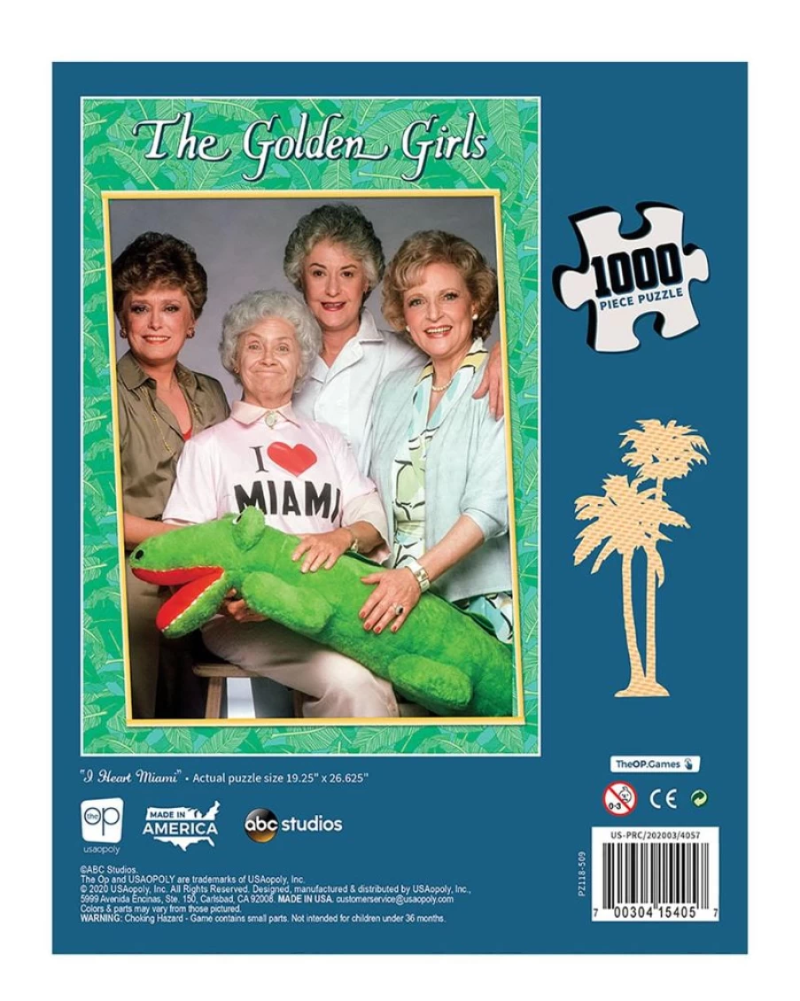 The Golden Girls I Heart Miami 1000-Piece Jigsaw Puzzle by Toynk – Fun Collectible Puzzle for Adults & Fans