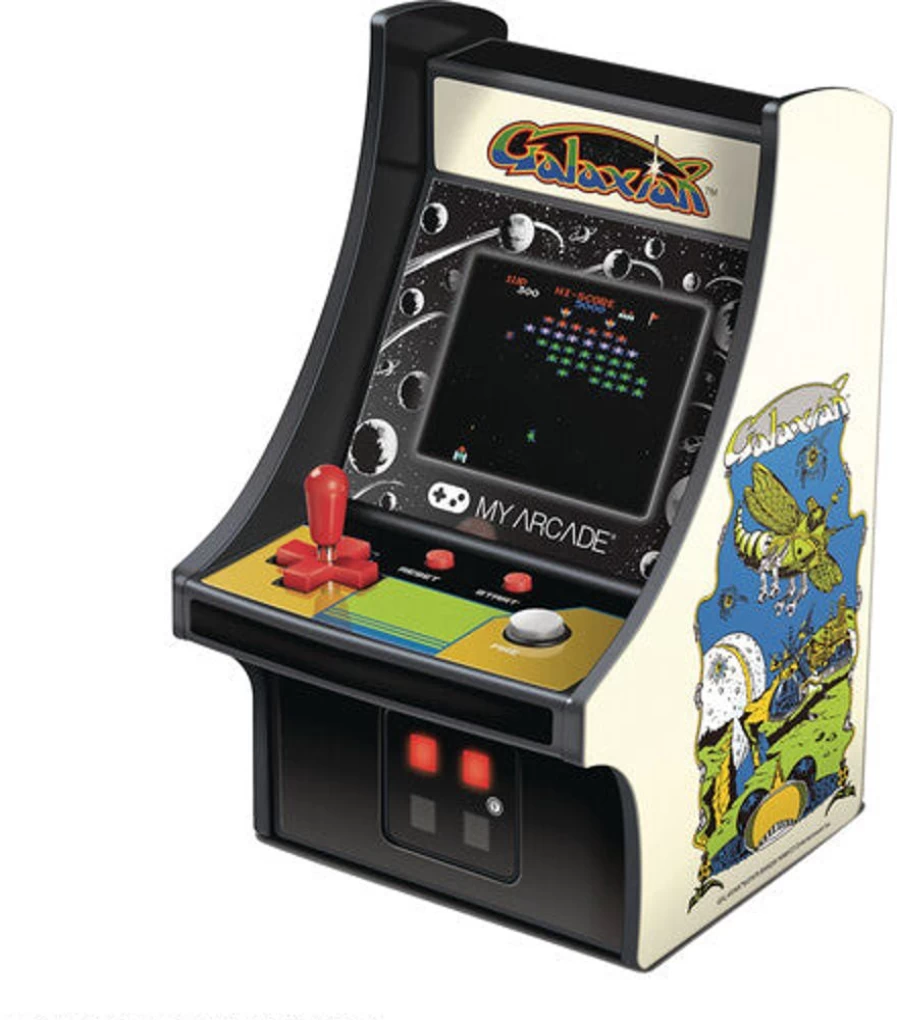MeTV Entertainment My Arcade Galaxian Retro Mini Arcade Machine - 6.75 Inch Handheld Gaming Device