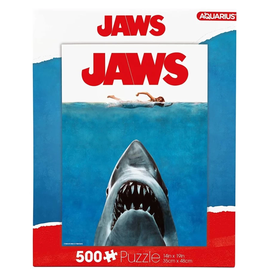 Toynk Jaws Movie 500-Piece Jigsaw Puzzle - One Sheet Collectible Puzzle for Adults & Fans