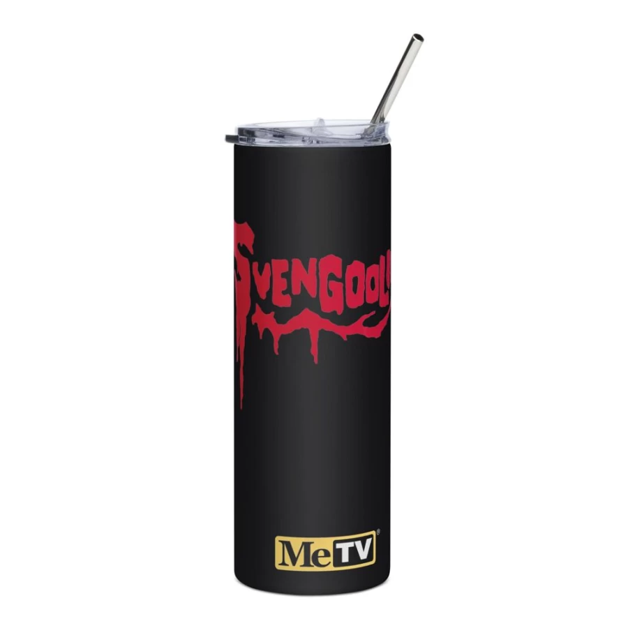 MeTV Custom Products Svengoolie 20 Oz Stainless Steel Tumbler with Straw - Insulated Travel Mug for Hot & Cold Drinks
