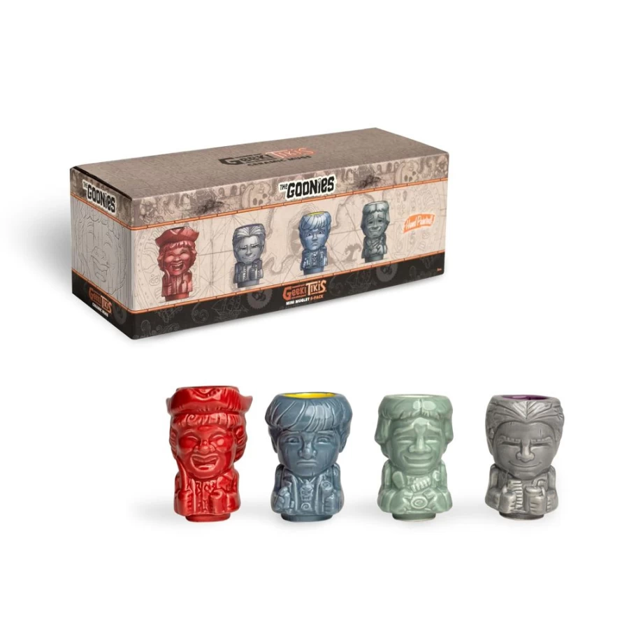 Toynk The Goonies Mini Muglet 4-Pack Set - Mikey, Data, Chunk, Mouth Collectible Geeki Tikis Drinkware