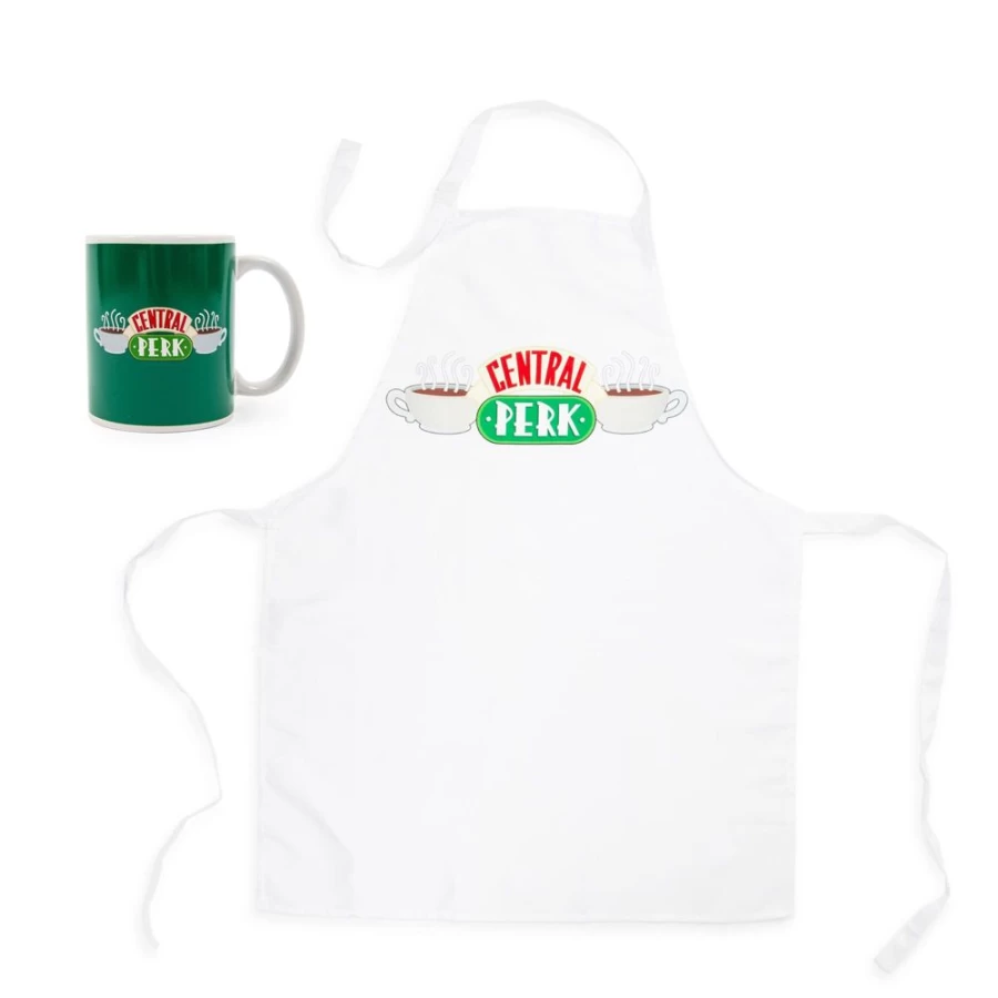 "Toynk Friends TV Show Central Perk Ceramic Coffee Mug and Apron Gift Set"