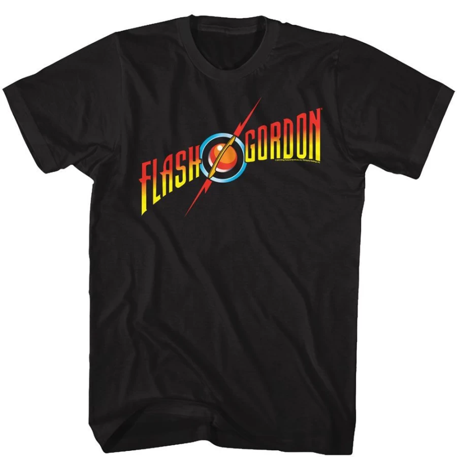 MeTV Custom Brands Unisex Flash Gordon Logo T-Shirt - Classic Retro Sci-Fi Design