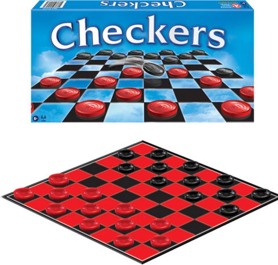 "MeTV Entertainment Classic Checkers Set - Premium Board Game for Family Fun"