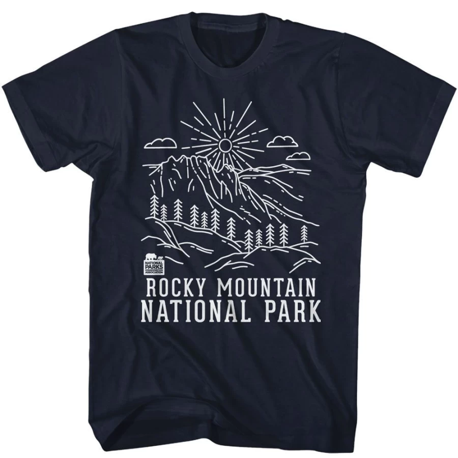 Rocky Mountain National Park Line Art Print - Unisex Wall Decor by MeTV Custom Brands