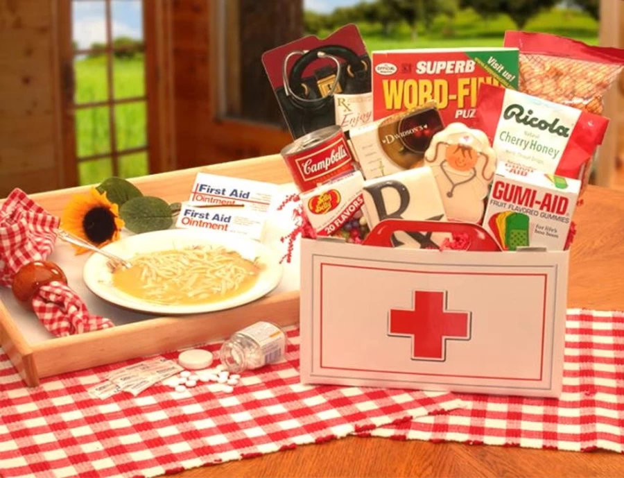 "GBDS Get Well Soon Gift Box - Thoughtful First Aid Care Package for Recovery"