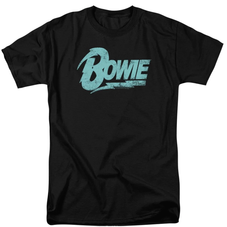 "MeTV Custom Classics David Bowie Vintage Logo T-Shirt – Official Licensed Merchandise"