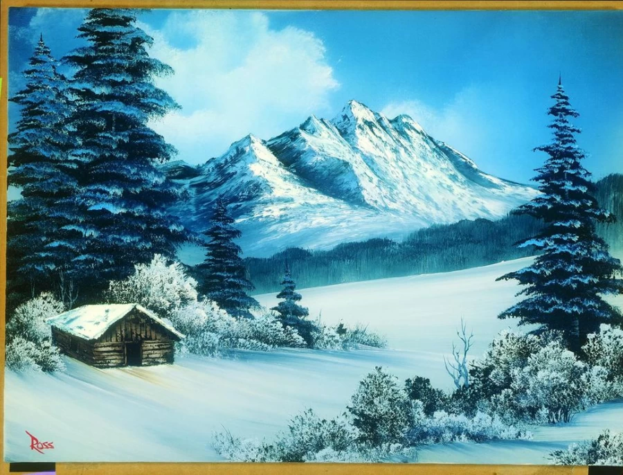 "Toynk 1000-Piece Bob Ross A Perfect Winter Day Jigsaw Puzzle for Adults – Nature Landscape Art"