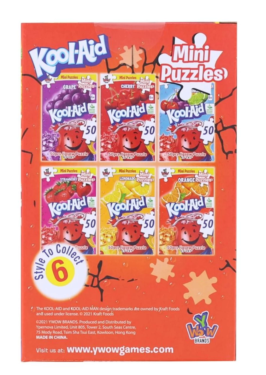 Toynk Kool-Aid Orange Flavor 50-Piece Mini Jigsaw Puzzle for Kids | Fun Educational Activity
