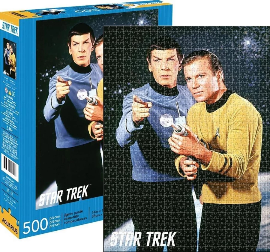 Toynk Star Trek Kirk & Spock 500-Piece Jigsaw Puzzle for Adults, Collectible Sci-Fi Puzzle, Officially Licensed Trek Merchandise