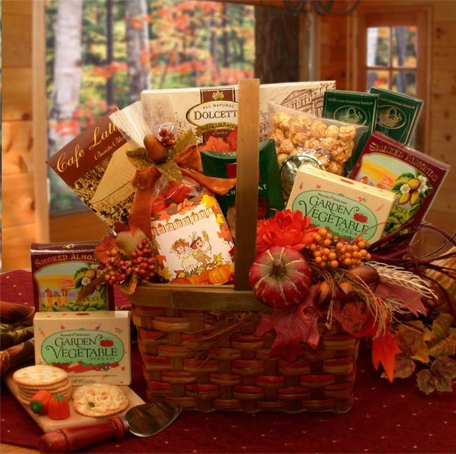GBDS Autumn Harvest Gourmet Gift Basket - Deluxe Seasonal Food Collection for Fall Blessings