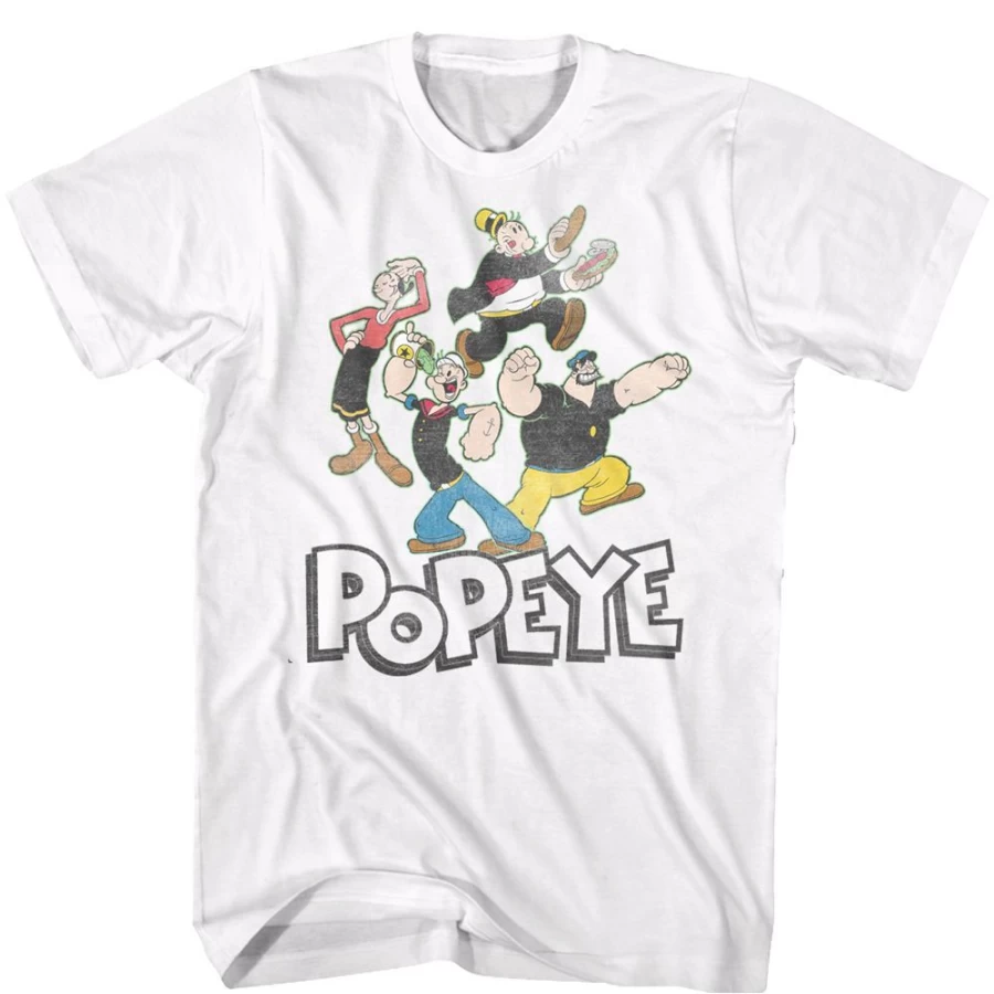 MeTV Custom Brands Unisex Popeye Graphic T-Shirt - Popeye Group Collection