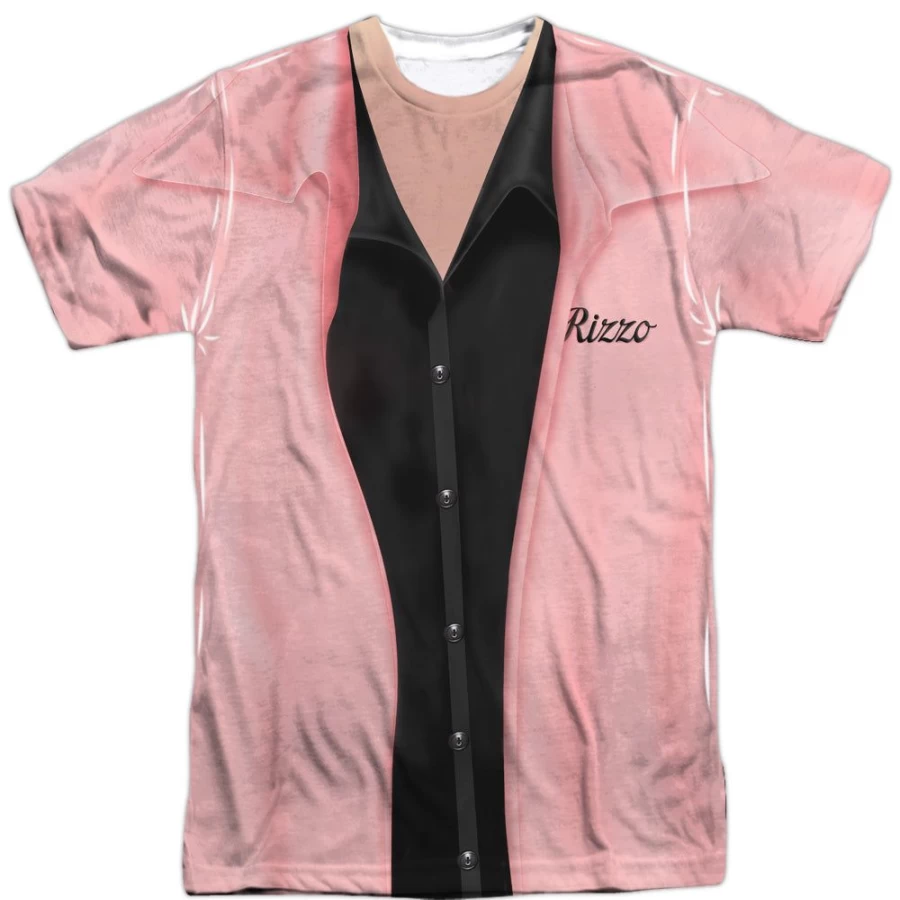 MeTV Custom Classics Grease - Rizzo Pink Ladies Unisex T-Shirt (Front & Back Print)