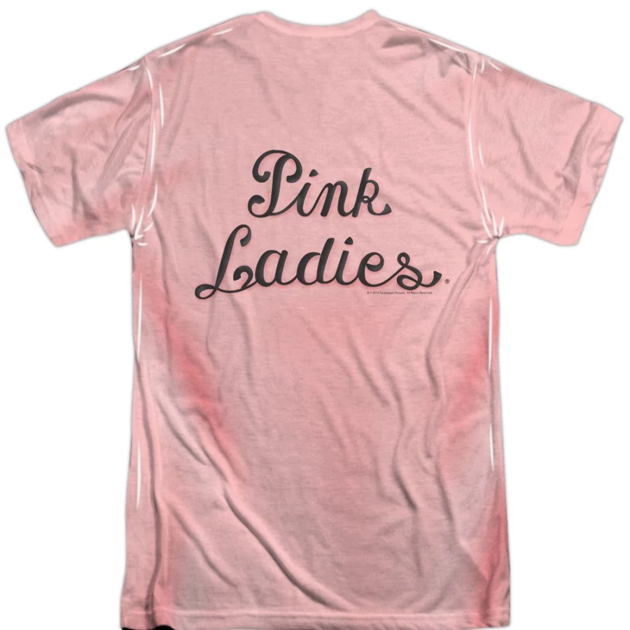 MeTV Custom Classics Grease - Rizzo Pink Ladies Unisex T-Shirt (Front & Back Print)