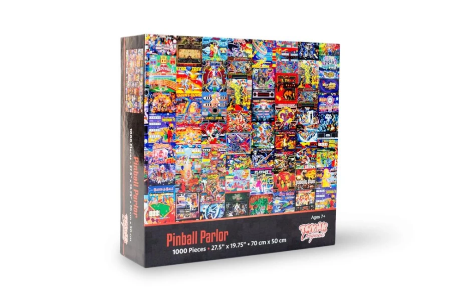 Toynk Retro Arcade Pinball Machine 1000-Piece Jigsaw Puzzle for Adults - Challenging Vintage Game Art Puzzle