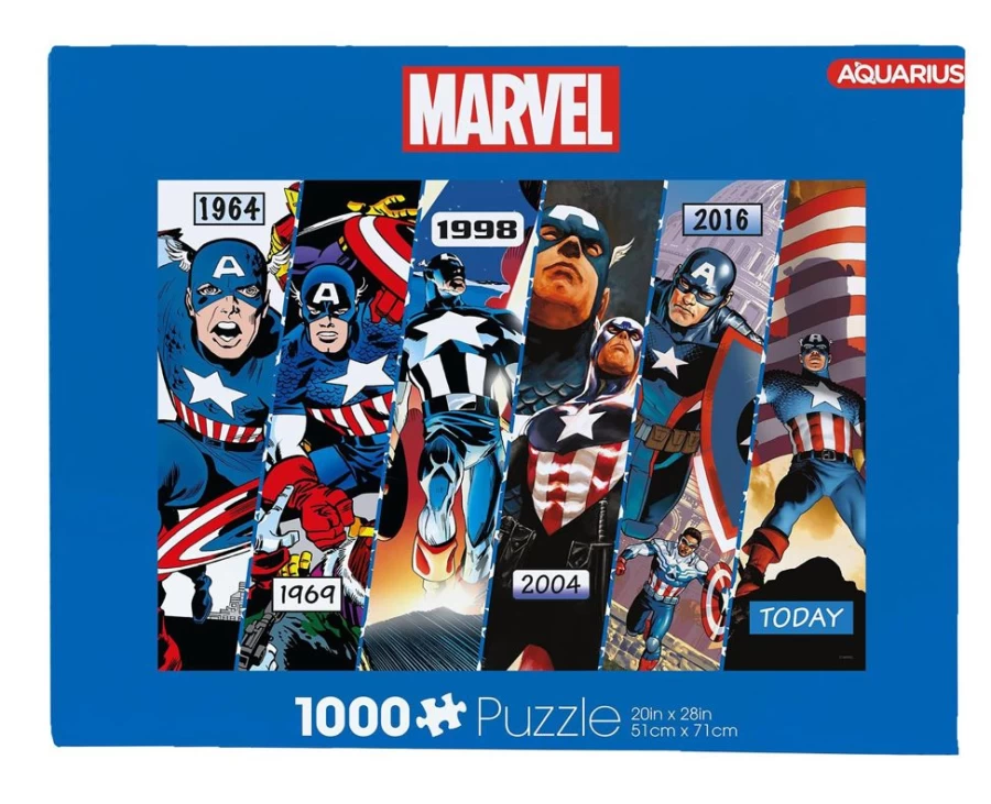 Toynk Marvel Captain America 1000-Piece Jigsaw Puzzle – Collectible Timeline Edition