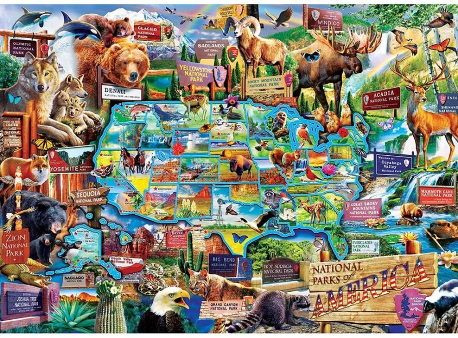 "Toynk National Parks of America 1000-Piece Jigsaw Puzzle for Adults – Scenic US Landscapes Puzzle"