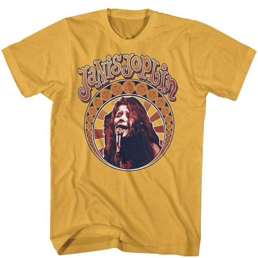 MeTV Custom Brands Janis Joplin Vintage Nouveau Circle Graphic Tee