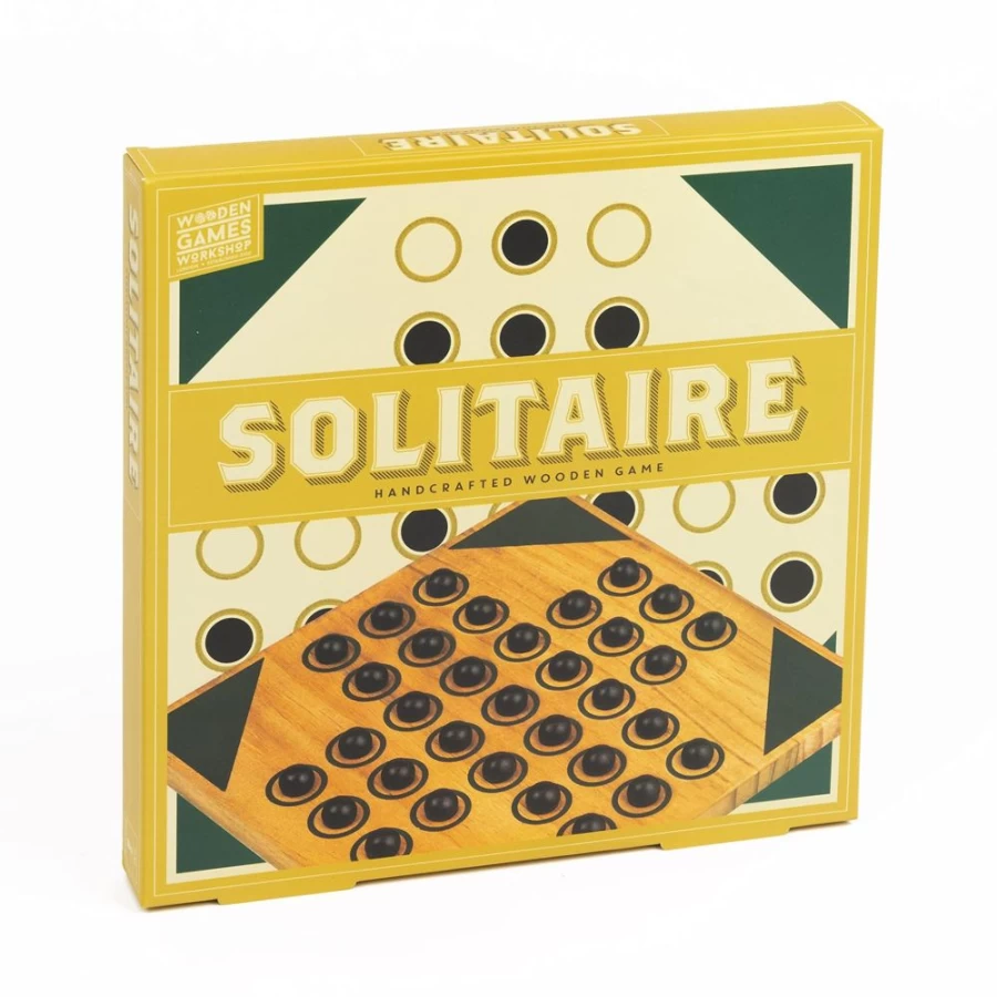 "Toynk Solitaire Board Game - Classic Wooden Family Strategy Game for Adults & Kids"