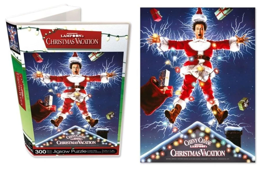 Toynk Christmas Vacation 300-Piece VHS Box Jigsaw Puzzle - Holiday Movie Collectible Puzzle for Adults & Kids