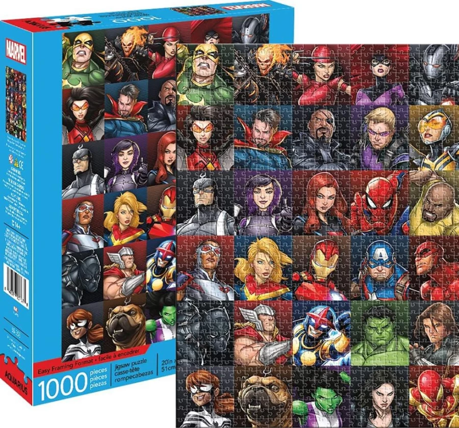 "Toynk Marvel Heroes 1000-Piece Jigsaw Puzzle – Collage of Superheroes"