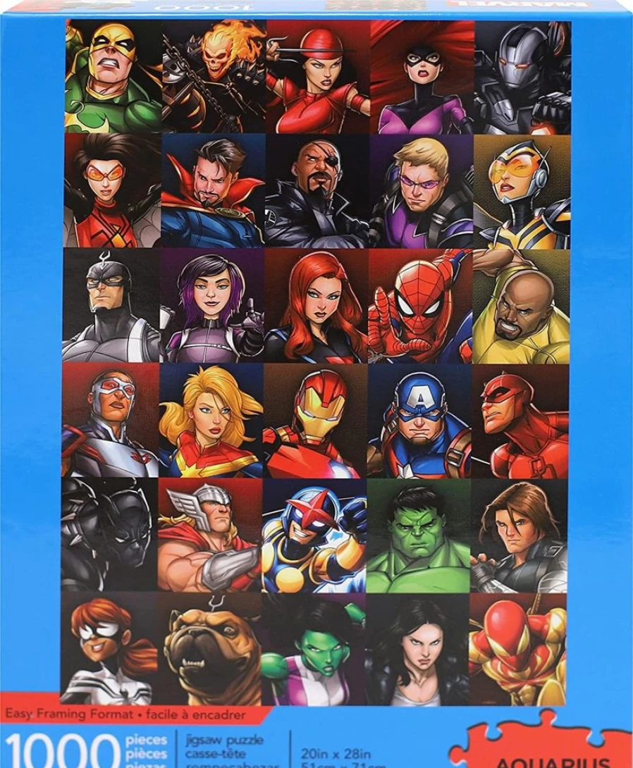 "Toynk Marvel Heroes 1000-Piece Jigsaw Puzzle – Collage of Superheroes"