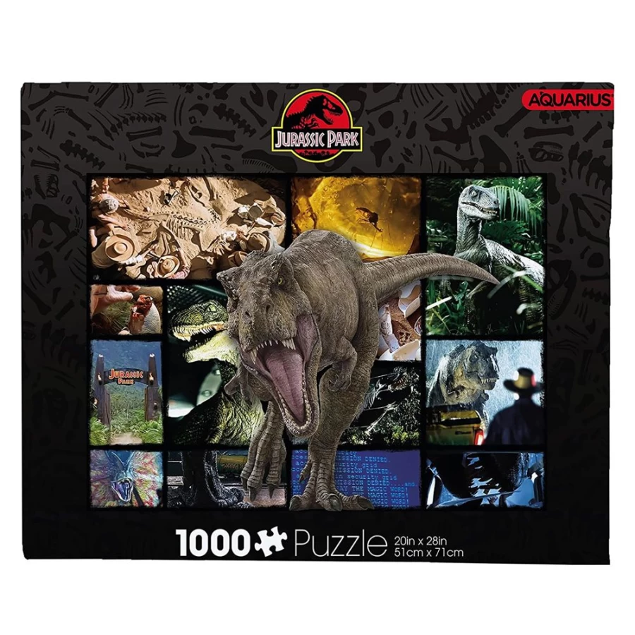 Toynk Jurassic Park 1000-Piece Jigsaw Puzzle - Dinosaur Themed Collage Puzzle for Adults & Kids