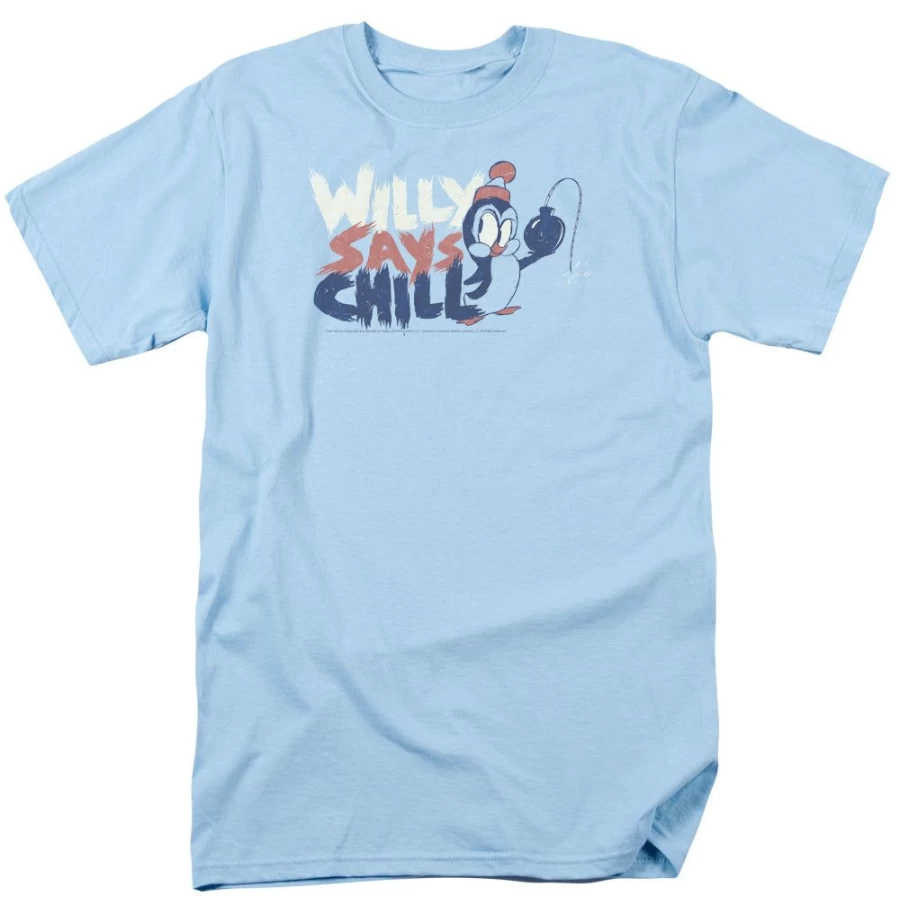 MeTV Custom Classics Chilly Willy - Vintage Cartoon T-Shirt, Willy Says Chill Graphic Tee