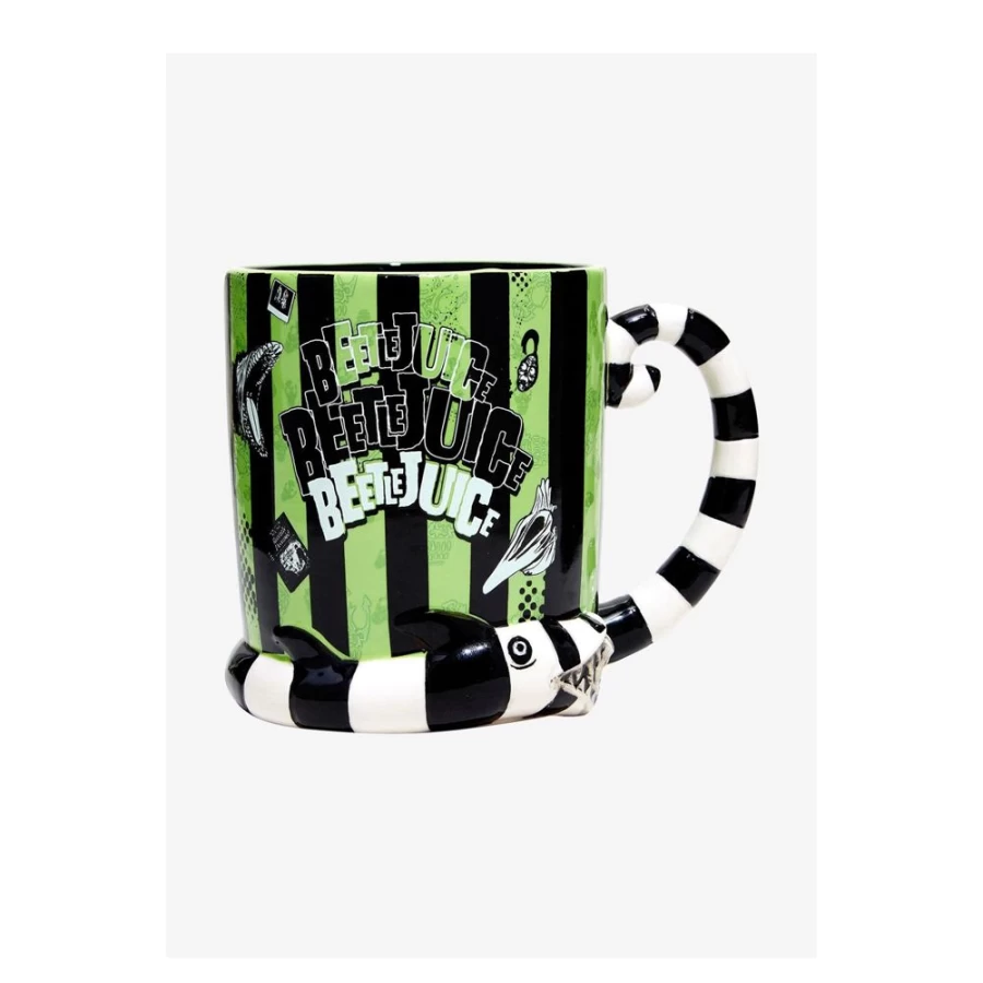 "Toynk Beetlejuice Sandworm 3D Ceramic Mug | 24oz Sculpted Handle Collectible Cup"