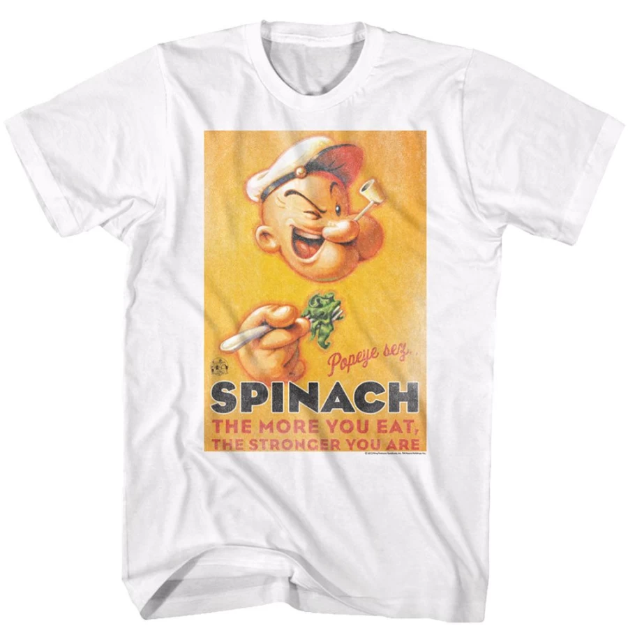MeTV Custom Brands Popeye Spinach Style T-Shirt - Vintage Cartoon Inspired Apparel