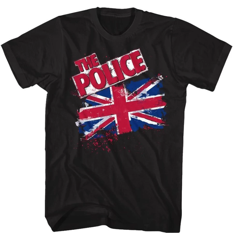 MeTV Custom Brands The Police - Union Jack T-Shirt | Vintage Band Tee | Classic Rock Merchandise