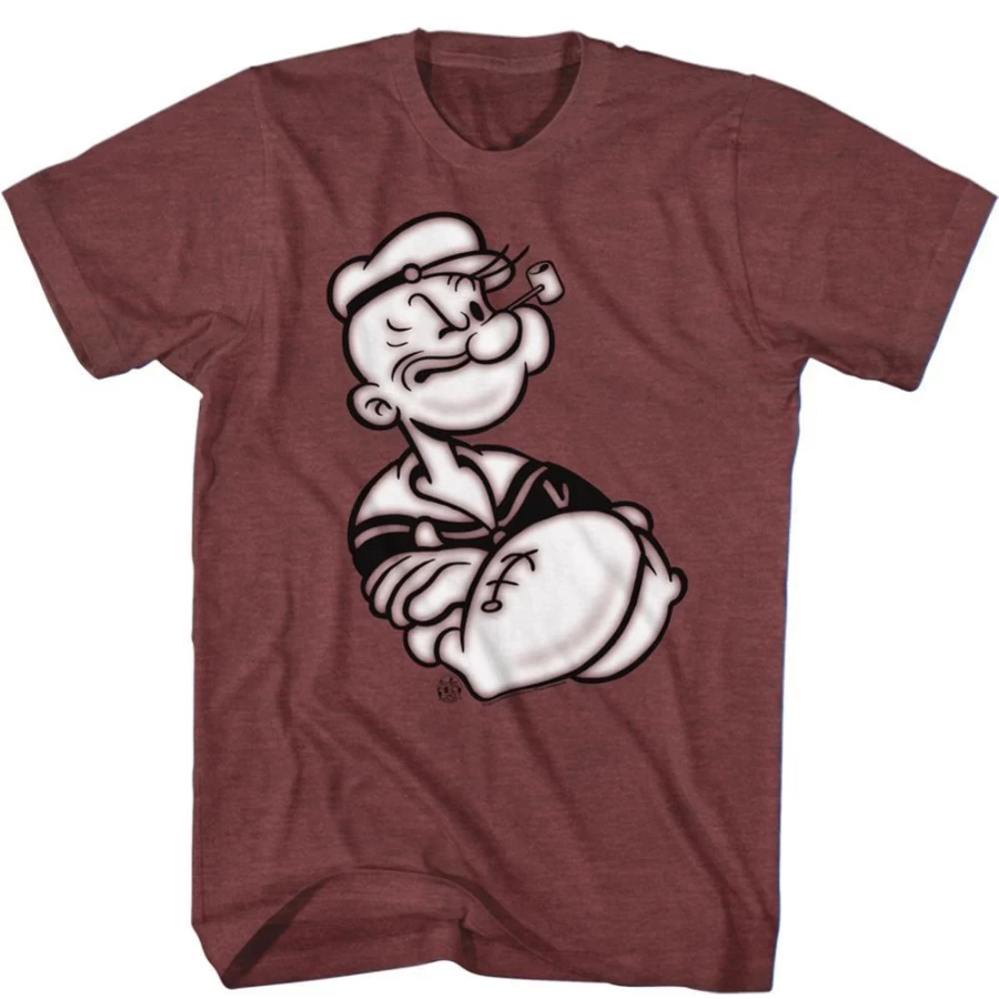 MeTV Custom Brands Popeye Unisex T-Shirt with Arms Crossed Design