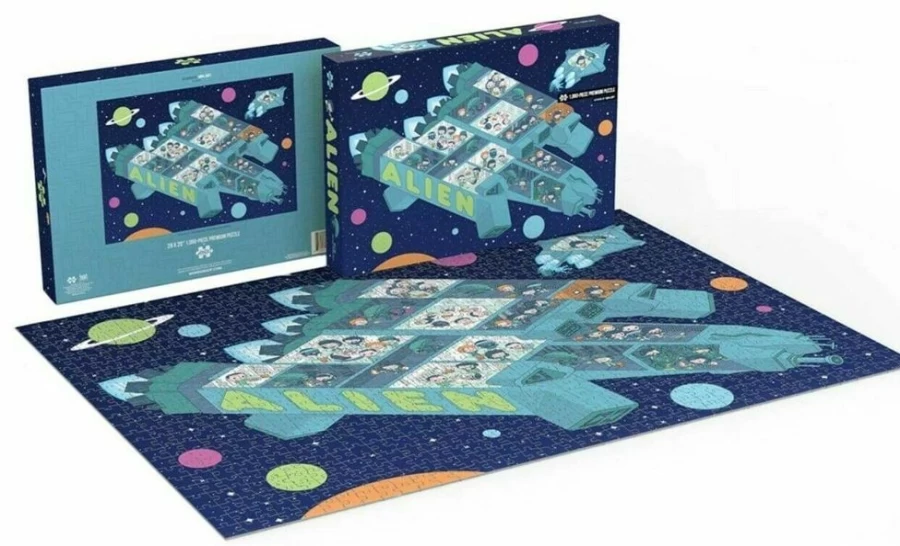 Toynk Alien Mondo 1000-Piece Sci-Fi Jigsaw Puzzle for Adults - Challenging Collectible Space-Themed Puzzle