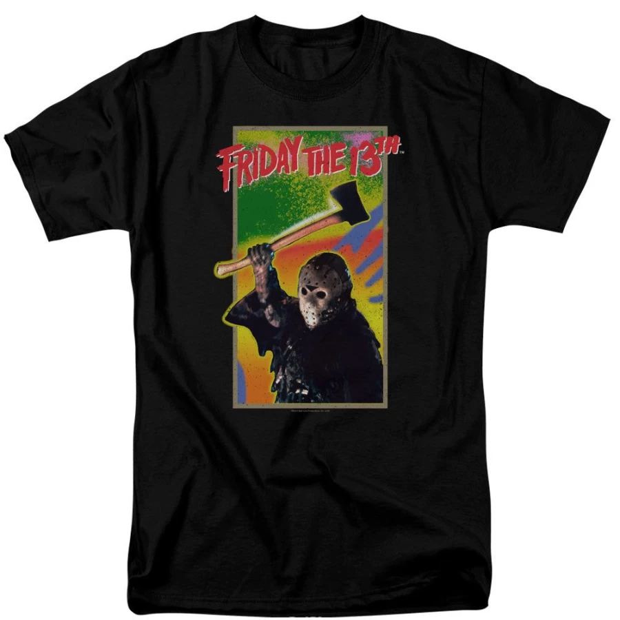 "MeTV Custom Classics Friday The 13th Retro Horror Movie T-Shirt"