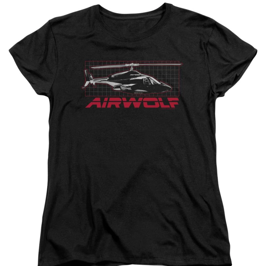 MeTV Custom Classics Airwolf - Grid Unisex T-Shirt | Classic TV Show Merchandise