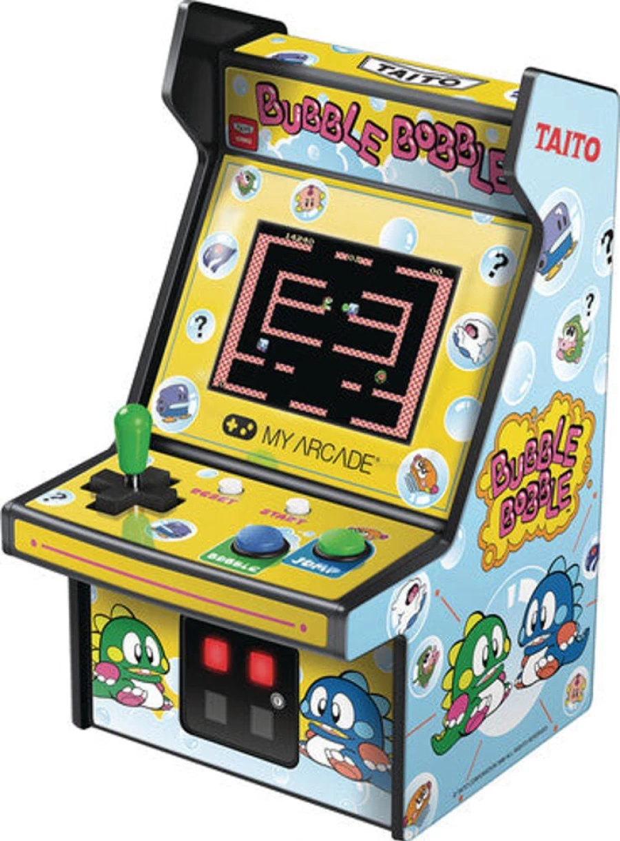 MeTV Entertainment Bubble Bobble Retro Arcade Machine - My Arcade Micro Player, 6.75 Inch Portable Gaming Device