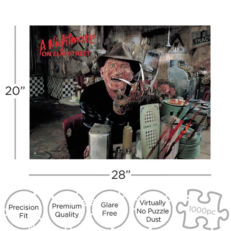 "Toynk A Nightmare On Elm Street Freddy Krueger 1000-Piece Horror Movie Jigsaw Puzzle"