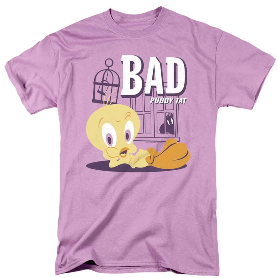 MeTV Custom Classics Tweety Bird Unisex T-Shirt - Bad Puddy Tat Cartoon Design