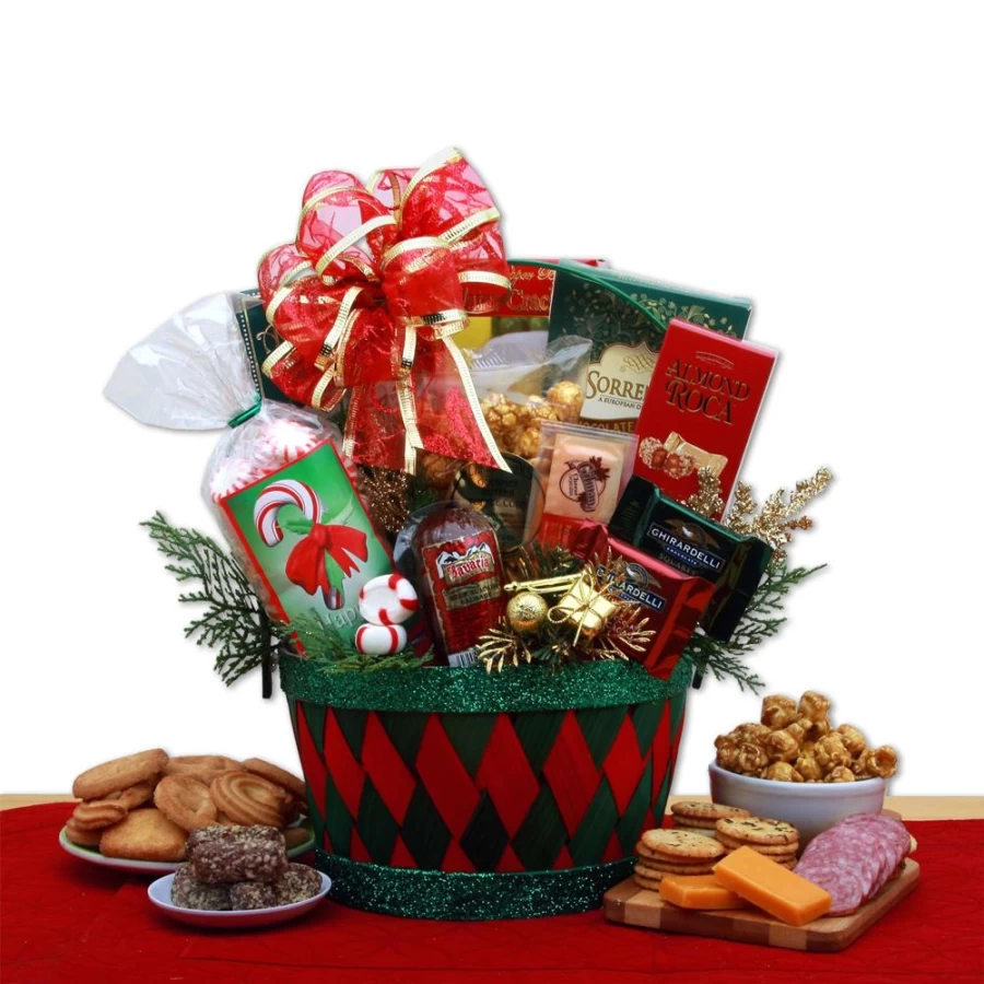 "GBDS Holiday Affair Gift Basket - Luxury Festive Present for Christmas & Special Occasions"