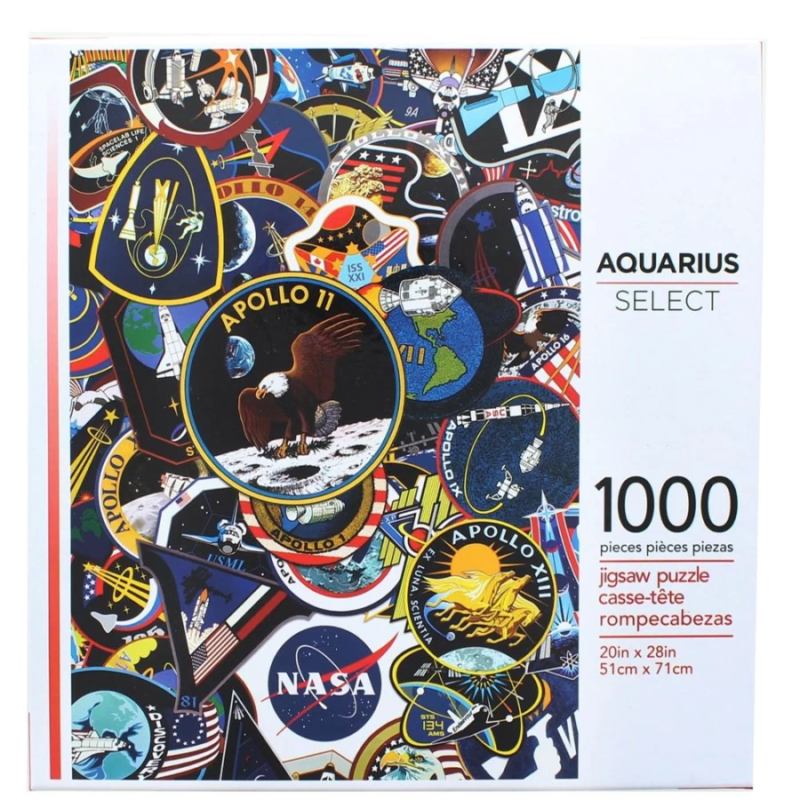 NASA Space Mission Patches 1000-Piece Jigsaw Puzzle by Toynk – Collectible Space-Themed Puzzle for Adults & Kids