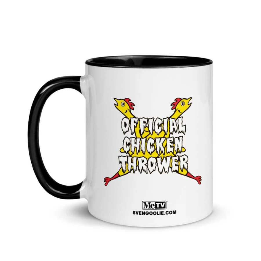 MeTV Custom Products Svengoolie Official Ceramic Mug - Chicken Thrower Design