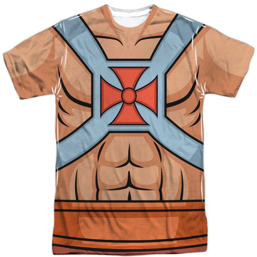 MeTV Custom Classics Unisex He-Man Costume - Masters of the Universe Front & Back Design