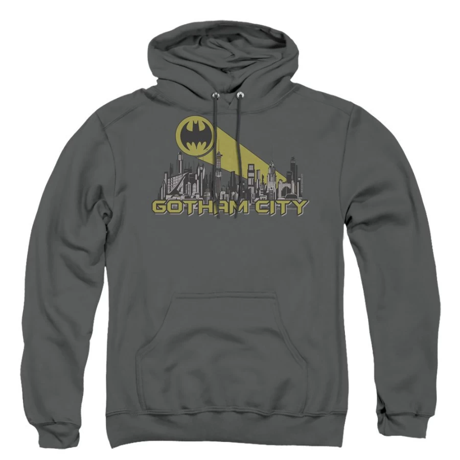"MeTV Custom Classics Batman Gotham Skyline Unisex Graphic T-Shirt"