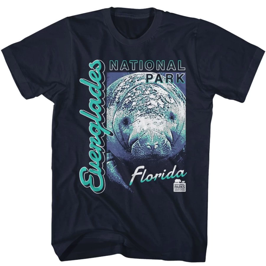 "MeTV Custom Brands Unisex Everglades Manatee National Parks T-Shirt"