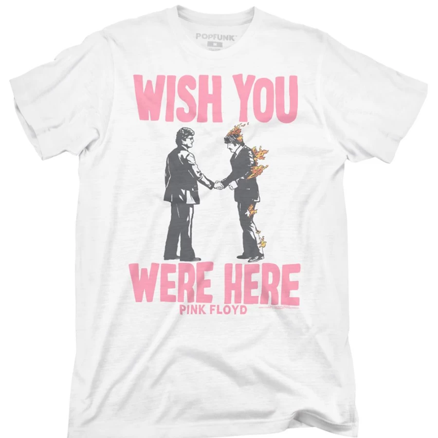 "Pink Floyd - Wish You Were Here Popfunk Unisex T-Shirt Vintage Album Art Tribute Tee"