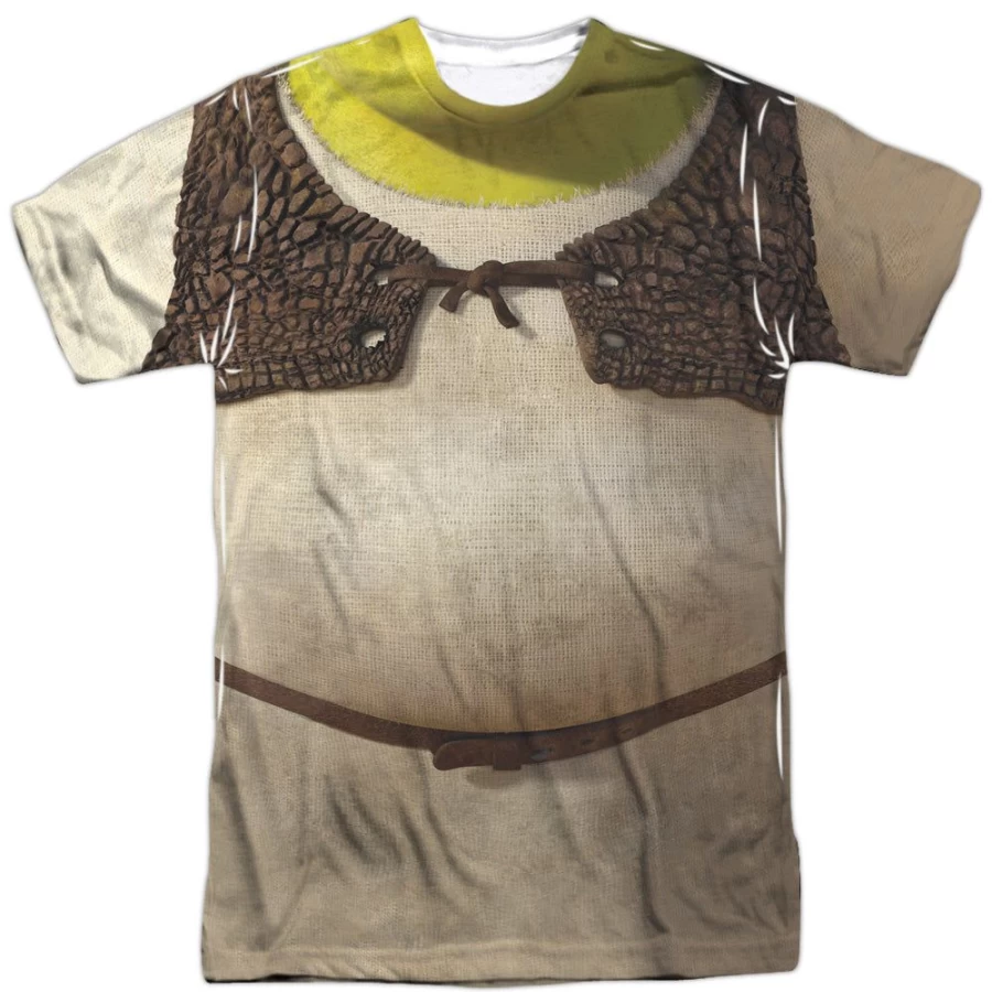 "MeTV Custom Classics Unisex Shrek Costume - Front & Back Green Ogre Outfit"