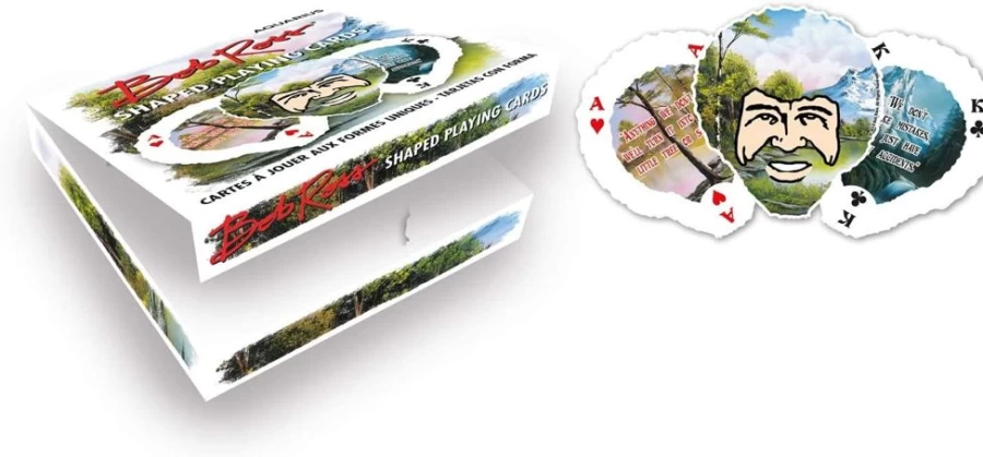 Bob Ross-Themed Playing Cards Deck by Toynk - 52 Cards + 2 Jokers for Collectors & Card Gamers