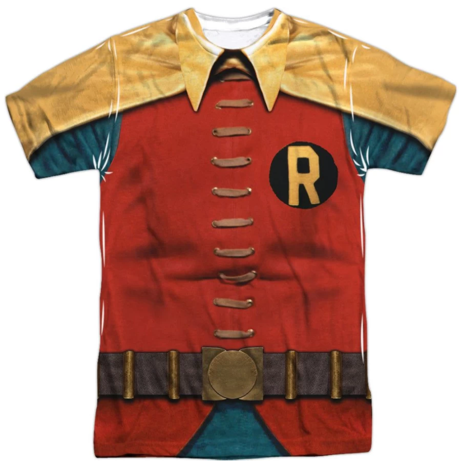 MeTV Custom Classics Unisex Batman Robin Costume - Classic Superhero Outfit for Adults & Kids