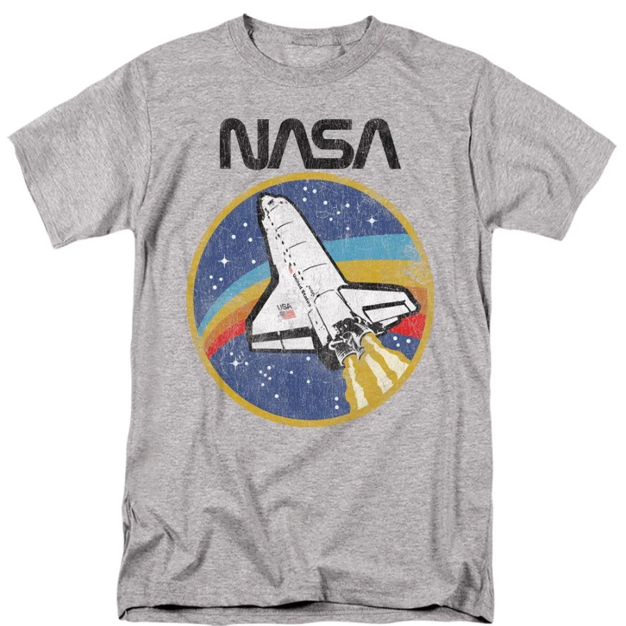 MeTV Custom Classics Unisex NASA Space Shuttle Distressed Vintage Graphic Tee